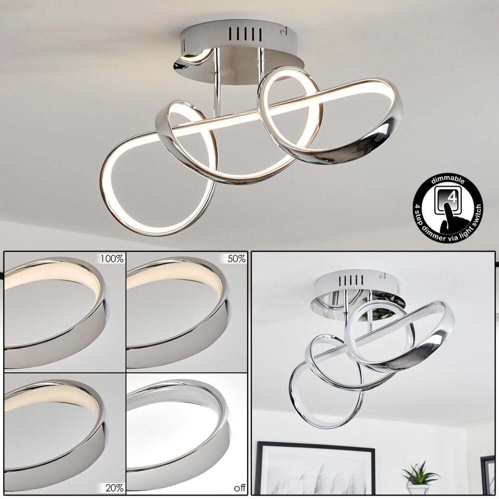 Dauntey Deckenleuchte LED Chrom, 1-flammig main product photo