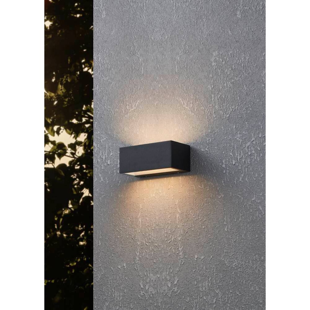 Eglo SPONGANO Außenwandleuchte LED Schwarz, 2-flammig main product photo
