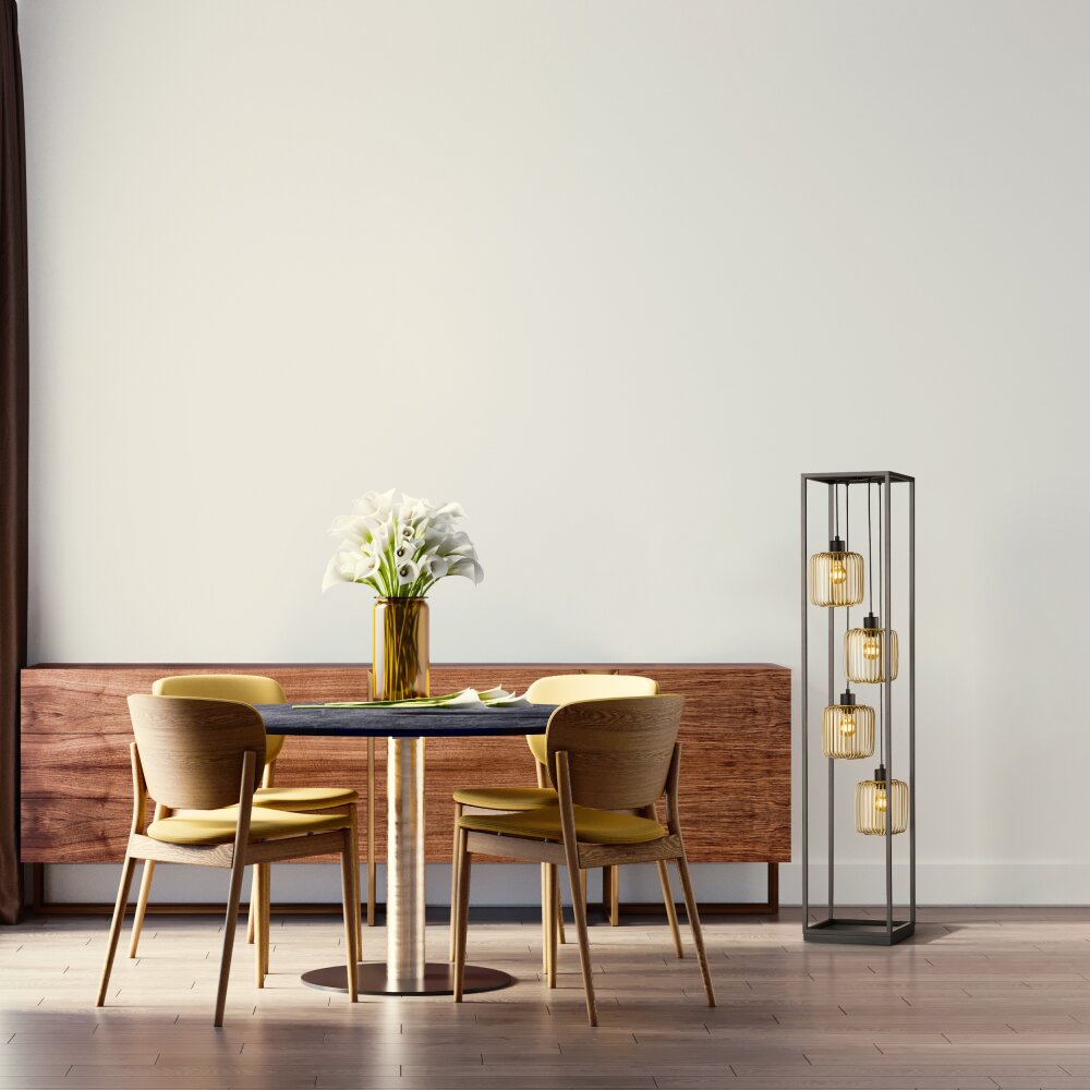 Fischer & Honsel Caydo Stehleuchte Schwarz, 4-flammig main product photo