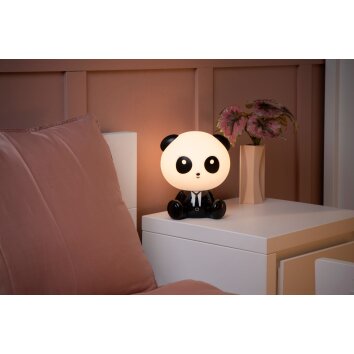 Lucide DODO PANDA Tischleuchte LED Schwarz, 1-flammig