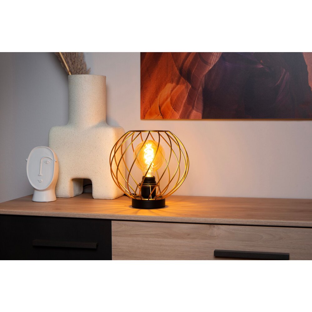 Lucide DANZA Tischleuchte Schwarz, 1-flammig main product photo