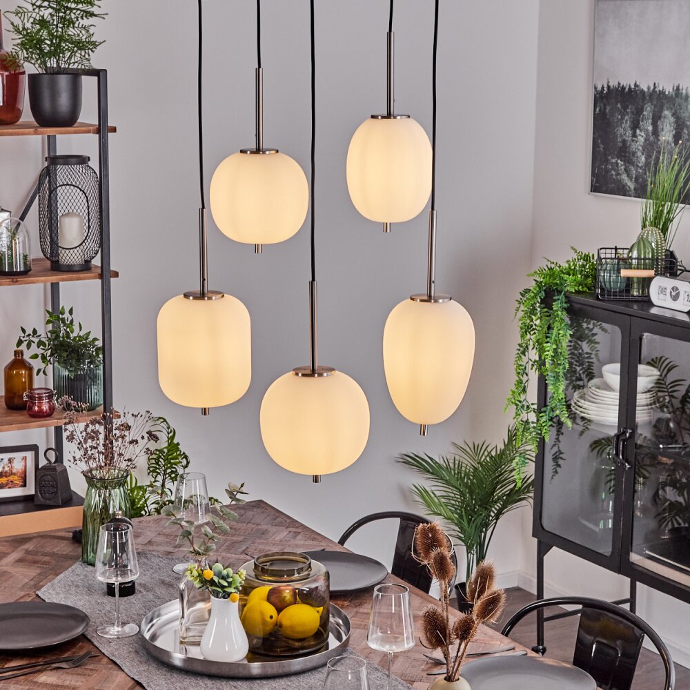 Verbania Hängeleuchte Nickel-Matt, 5-flammig main product photo