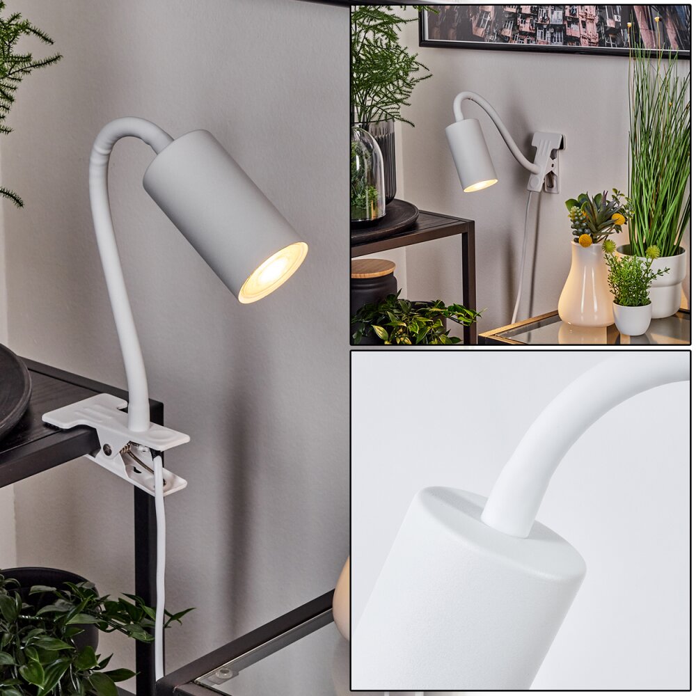 Javel Klemmleuchte Weiß, 1-flammig main product photo