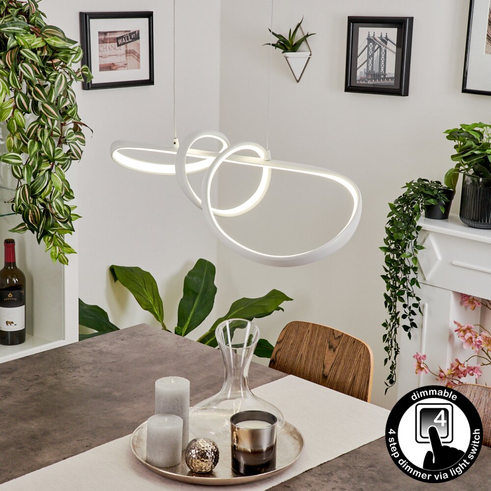 Dauntey Pendelleuchte LED Weiß, 1-flammig main product photo