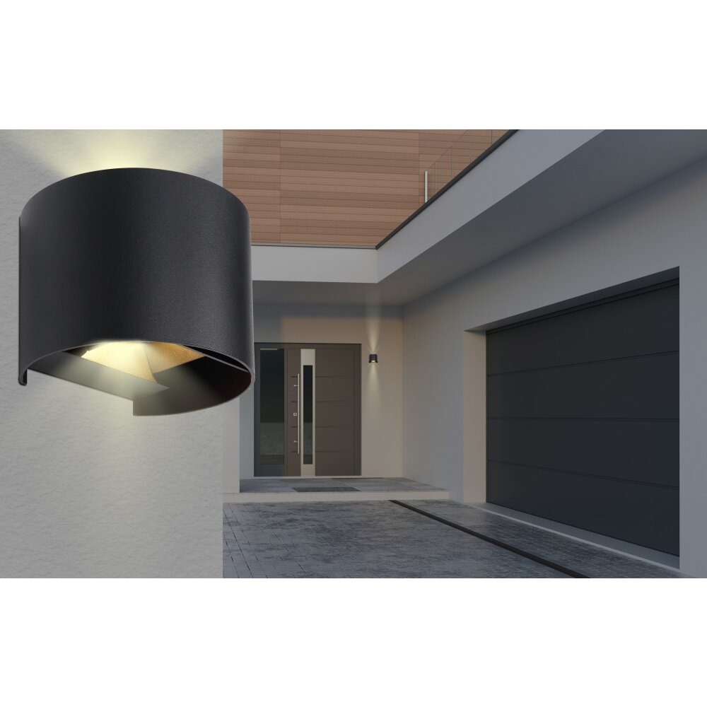 Globo VERONIKA Außenwandleuchte LED Schwarz, 1-flammig main product photo