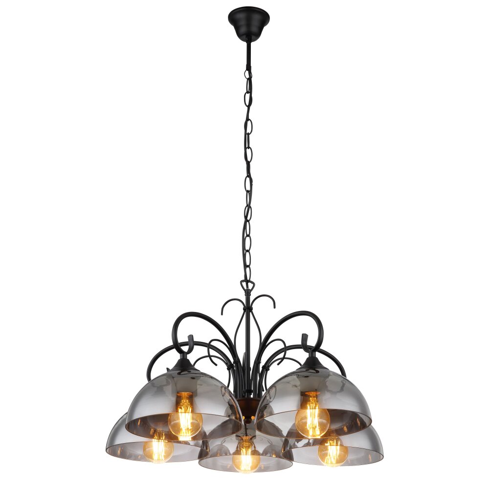Globo COTTAGE Hängeleuchte Schwarz, 5-flammig main product photo