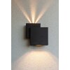 Lutec Rialto Außenwandleuchte LED Schwarz, 2-flammig
