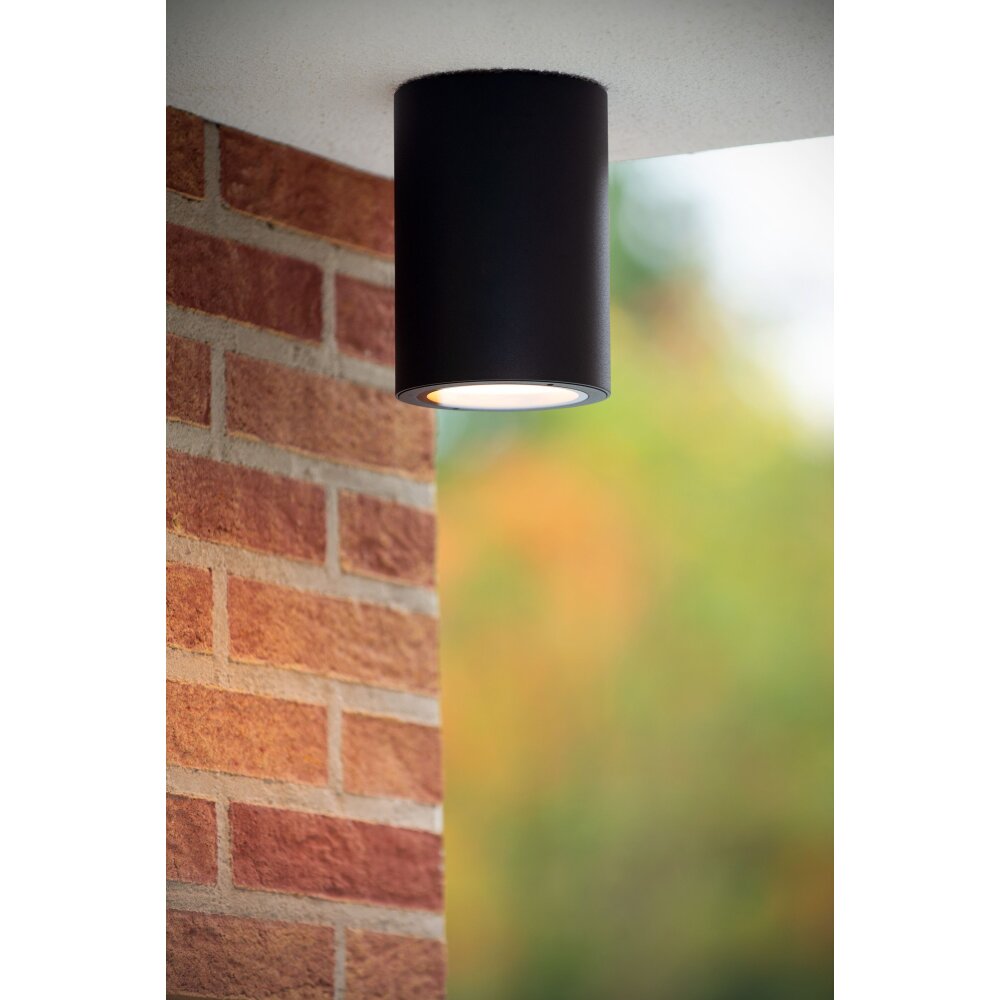 Lucide VOLANTIS Außendeckenleuchte Schwarz, 1-flammig main product photo