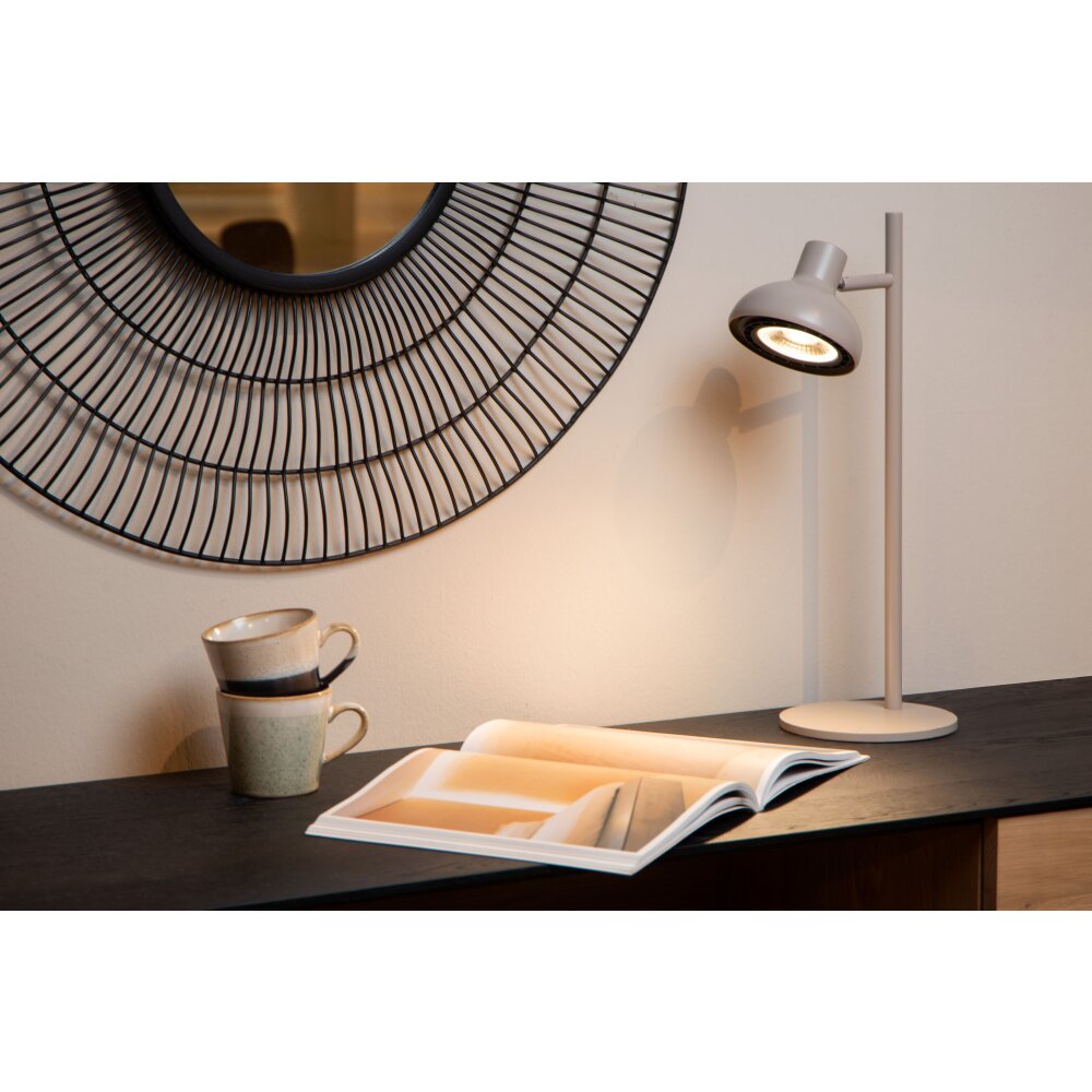 Lucide SENSAS Tischleuchte Beige, 1-flammig main product photo