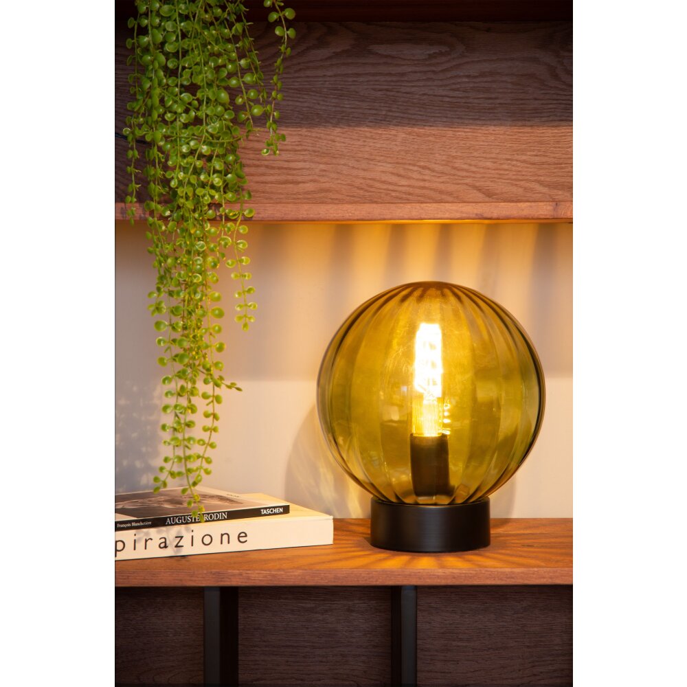 Lucide MONSARAZ Tischleuchte Schwarz, 1-flammig main product photo