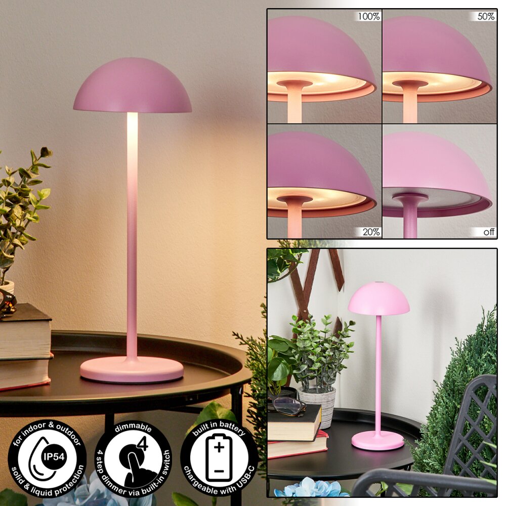 Pelaro Außentischleuchte LED Rosa, 1-flammig main product photo
