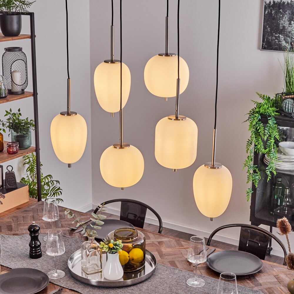 Verbania Hängeleuchte Weiß, 6-flammig main product photo