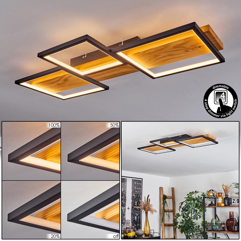 Pompu Deckenleuchte LED Schwarz, 1-flammig main product photo