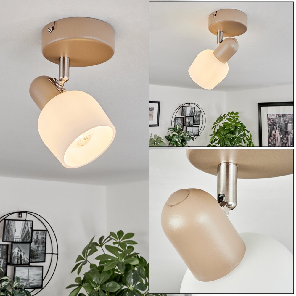 Sivol Deckenleuchte Nickel-Matt, Sandfarben, 1-flammig main product photo