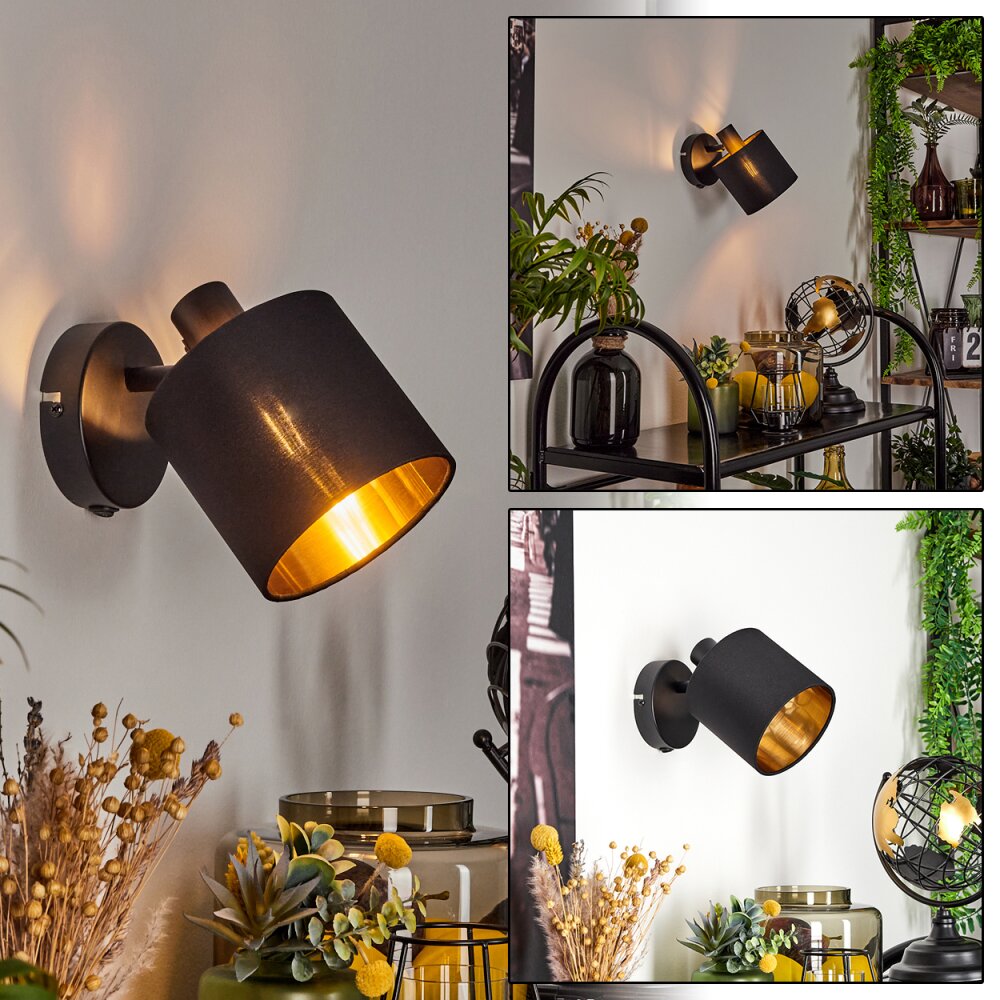 Alsen Wandleuchte Schwarz, 1-flammig main product photo