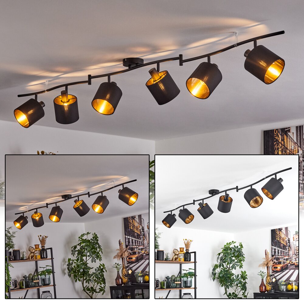 Alsen Deckenleuchte Schwarz, 6-flammig main product photo