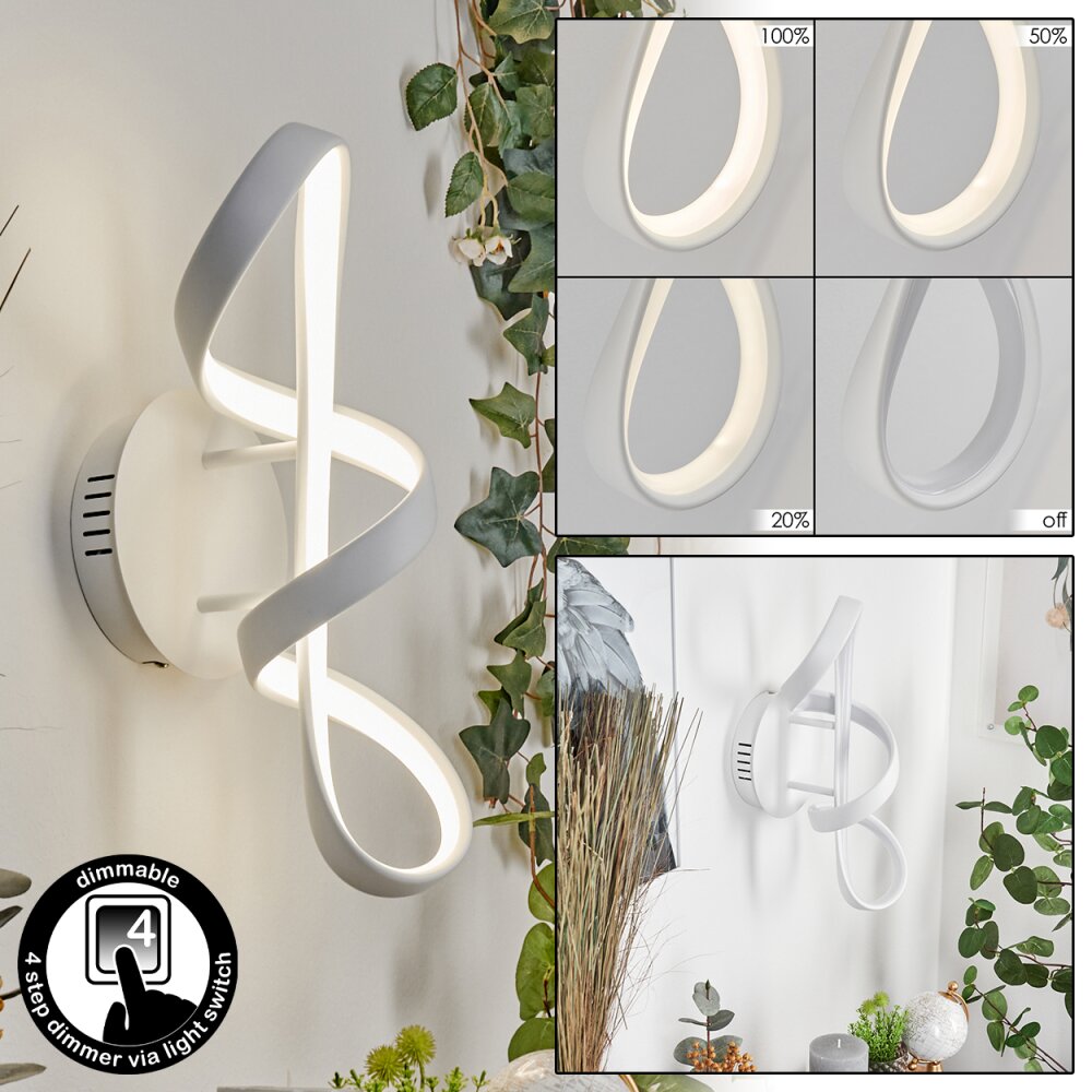 Dauntey Wandleuchte LED Weiß, 1-flammig main product photo
