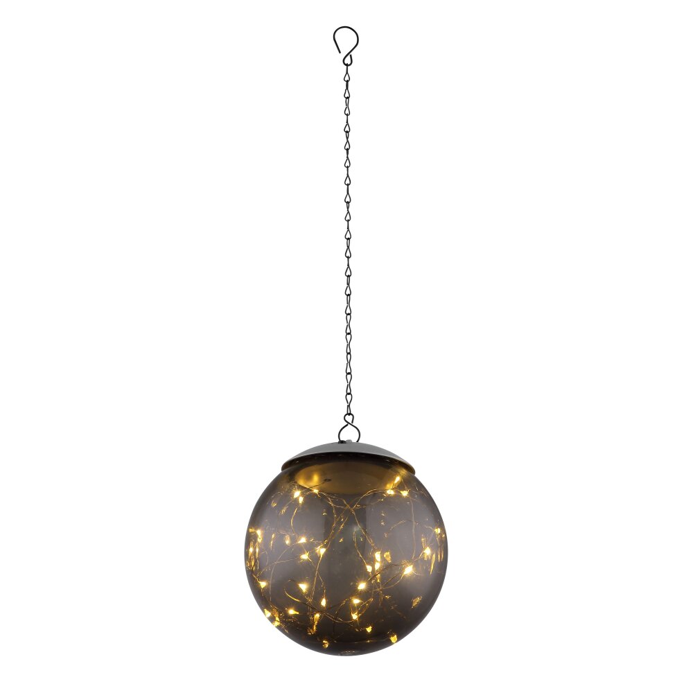 Globo Solarleuchte LED Rauchfarben, Schwarz, 20-flammig main product photo
