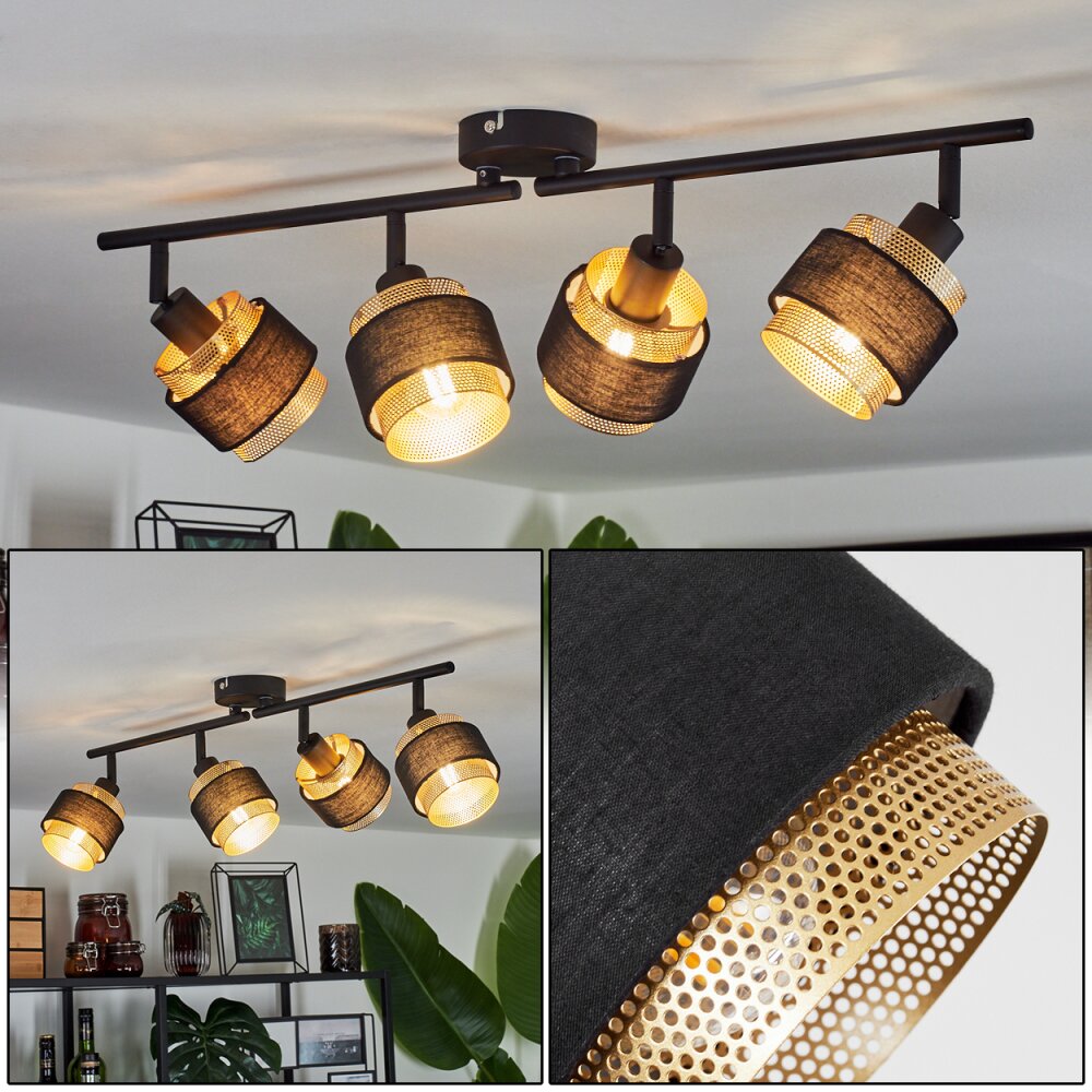 Cottard Deckenleuchte Schwarz, 4-flammig main product photo