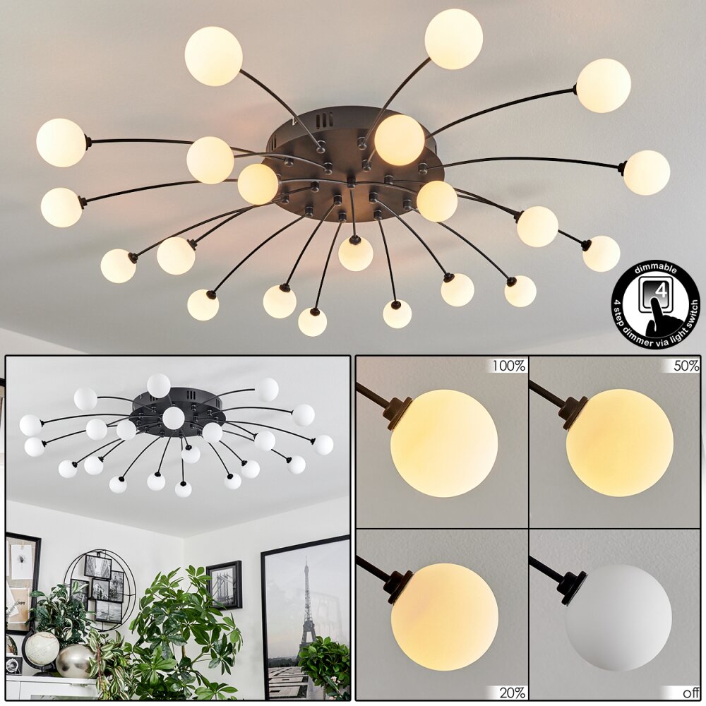Lacosse Deckenleuchte LED Schwarz, 21-flammig main product photo