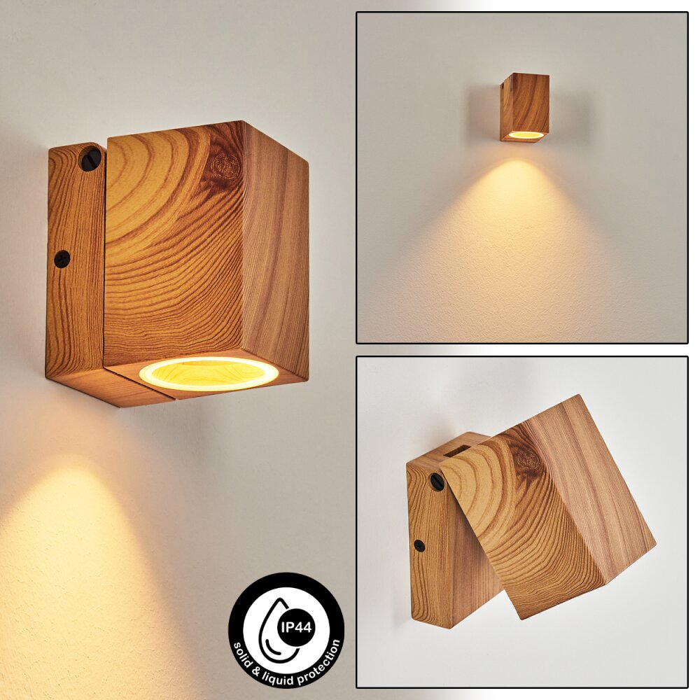 Skaabu Außenwandleuchte Holzoptik, 1-flammig main product photo