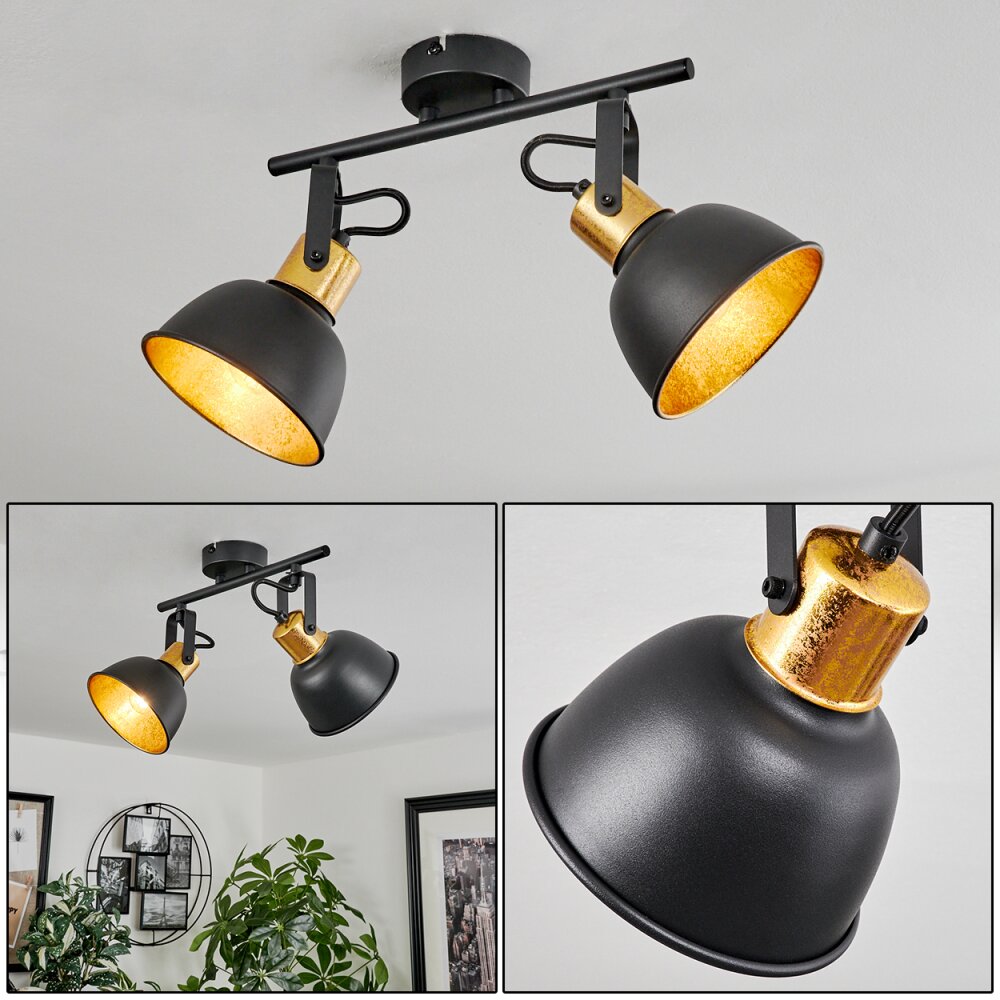 Borik Deckenleuchte Schwarz, 2-flammig main product photo