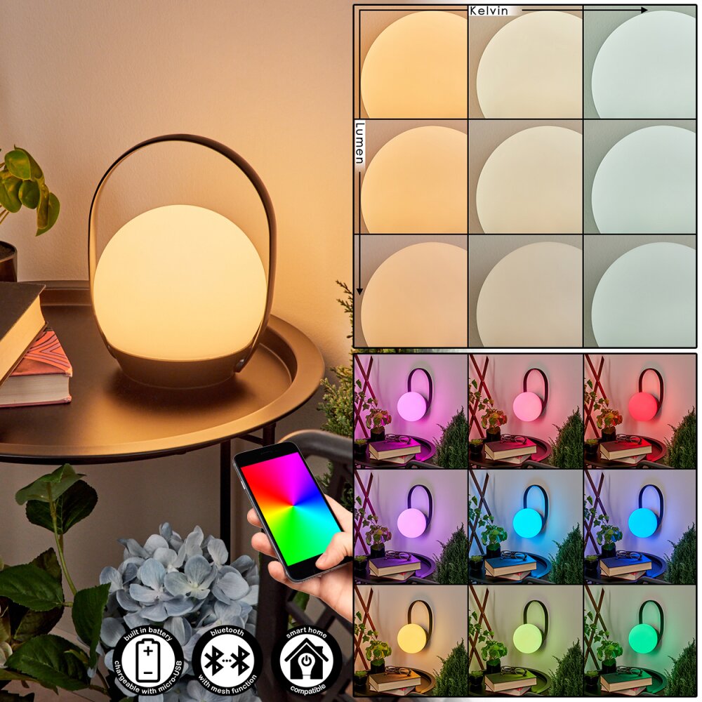 Fair Außentischleuchte LED Schwarz, 1-flammig, Farbwechsler main product photo