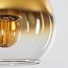 Koyoto Hängeleuchte Glas 15 cm Gold, Schwarz, 1-flammig