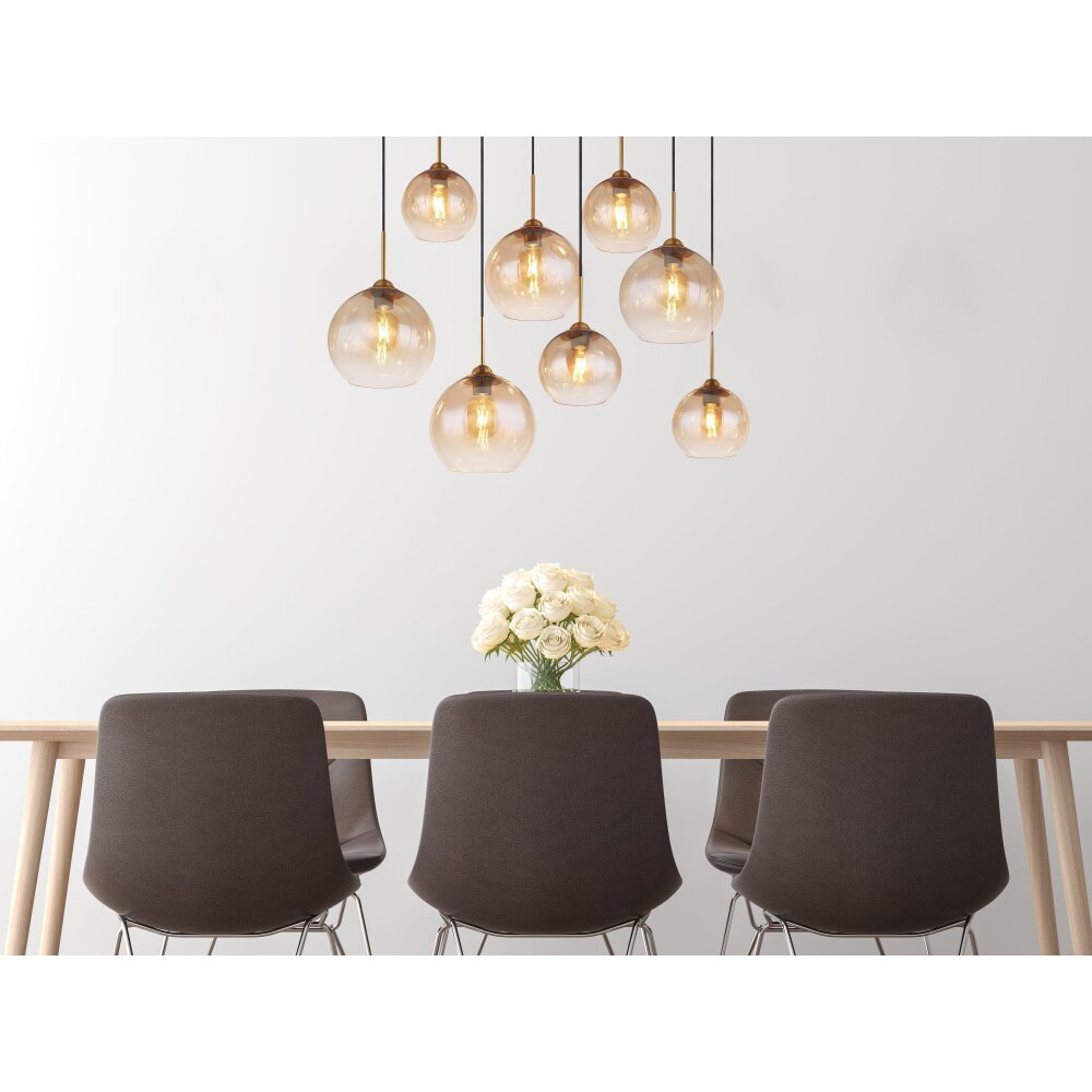 Globo JAMESSA Hängeleuchte Messing, 8-flammig main product photo