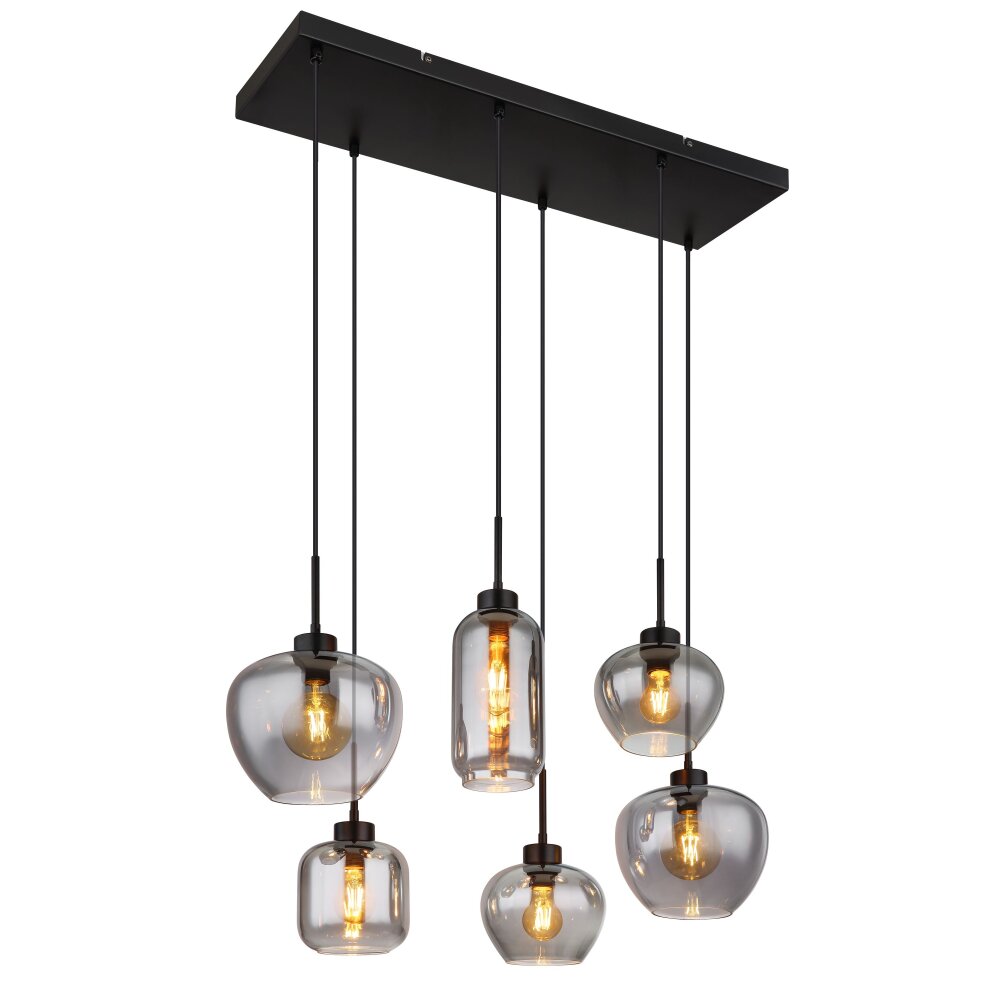 Globo MATT Hängeleuchte Schwarz, 6-flammig main product photo
