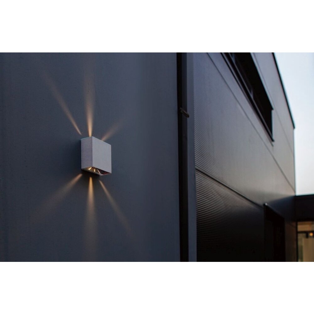 Lutec Gemini Außenwandleuchte LED Weiß, 2-flammig main product photo
