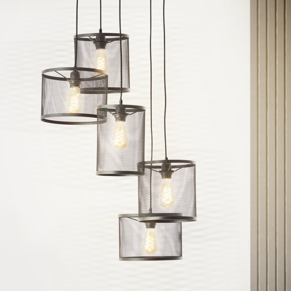 Brilliant Maze Pendelleuchte Schwarz, 5-flammig main product photo