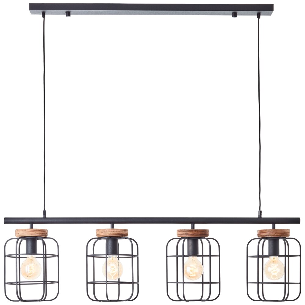 Brilliant Gwen Pendelleuchte Schwarz, 4-flammig main product photo