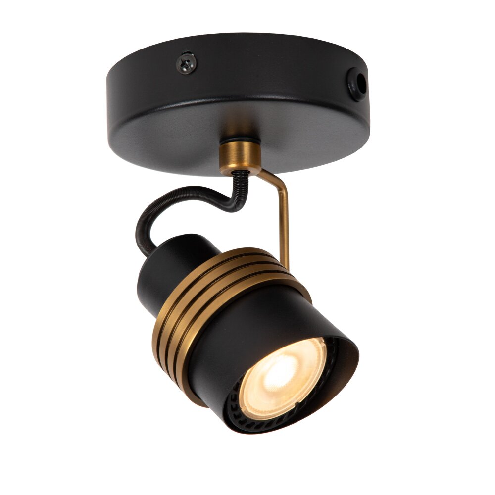 Lucide TUNDRAN Deckenleuchte Schwarz, 1-flammig main product photo