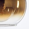 Koyoto Hängeleuchte Glas 20 cm Edelstahl, Schwarz, 1-flammig