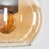 Koyoto Hängeleuchte Glas 15 cm Edelstahl, Schwarz, 1-flammig