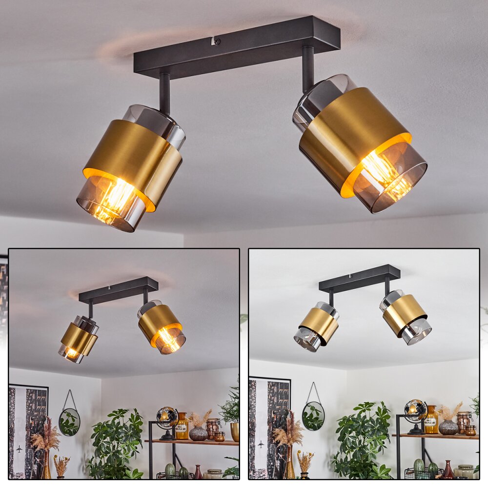 Traak Deckenleuchte Schwarz, 2-flammig main product photo