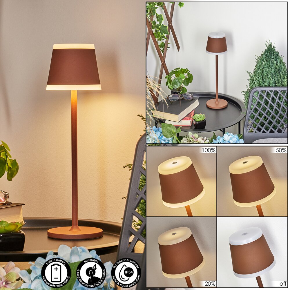 Walt Außentischleuchte LED Rostfarben, 1-flammig main product photo