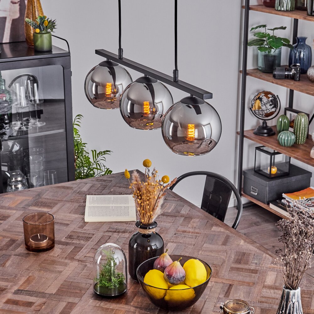 Koyoto Pendelleuchte Glas 15 cm Chrom, 3-flammig main product photo