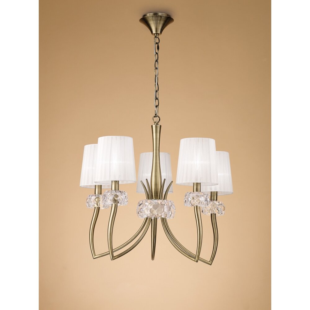 Mantra LOEWE Pendelleuchte Braun, 5-flammig main product photo