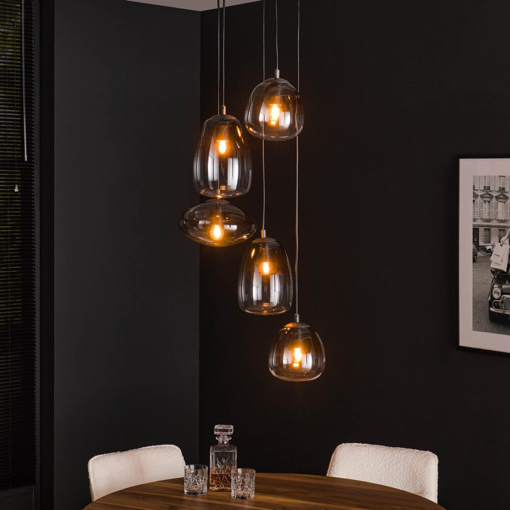 Kissaboui Pendellleuchte Schwarz, 5-flammig main product photo