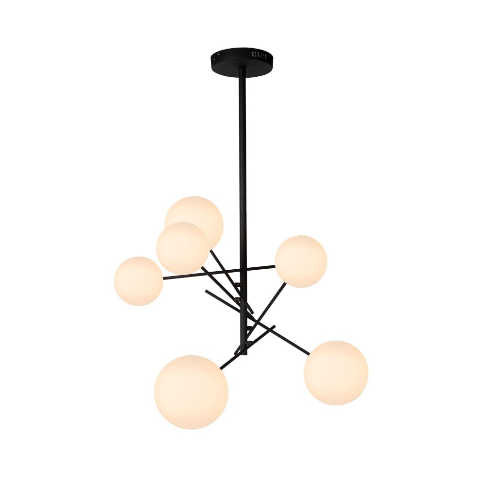 Lucide ALARA Pendelleuchte LED Schwarz, 6-flammig main product photo