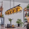 Koyoto Pendelleuchte Glas 20 cm Gold, Klar, 5-flammig