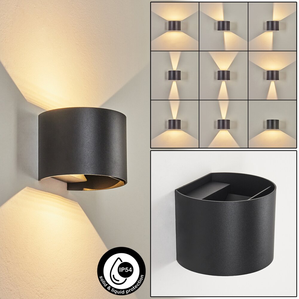 Tamarin Außenwandleuchte LED Schwarz, 2-flammig main product photo