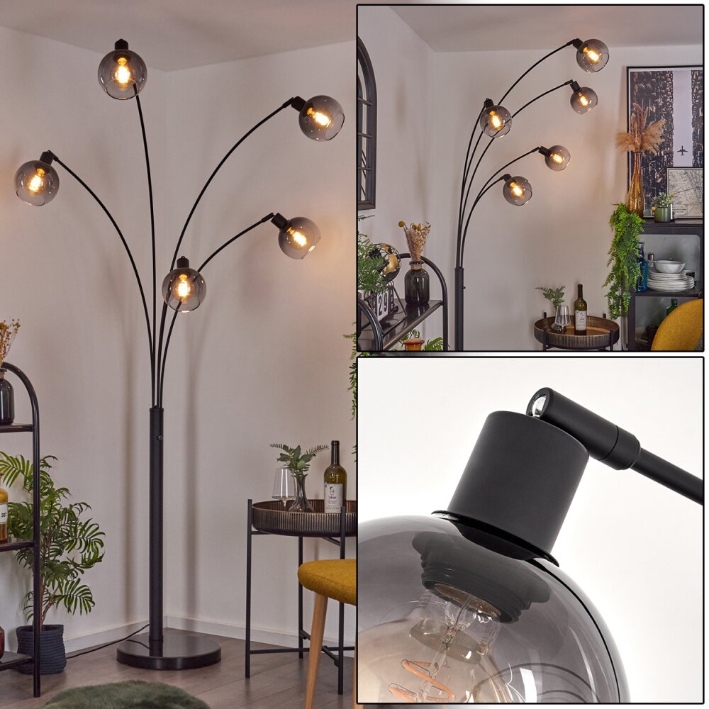 Nikkala Stehleuchte Schwarz, 5-flammig main product photo