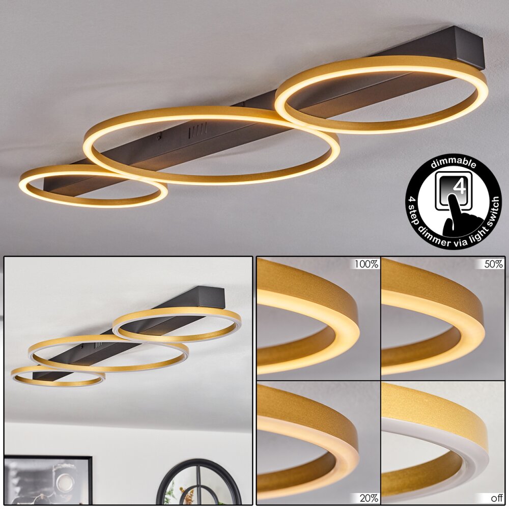 Cajean Deckenleuchte LED Schwarz, 3-flammig main product photo