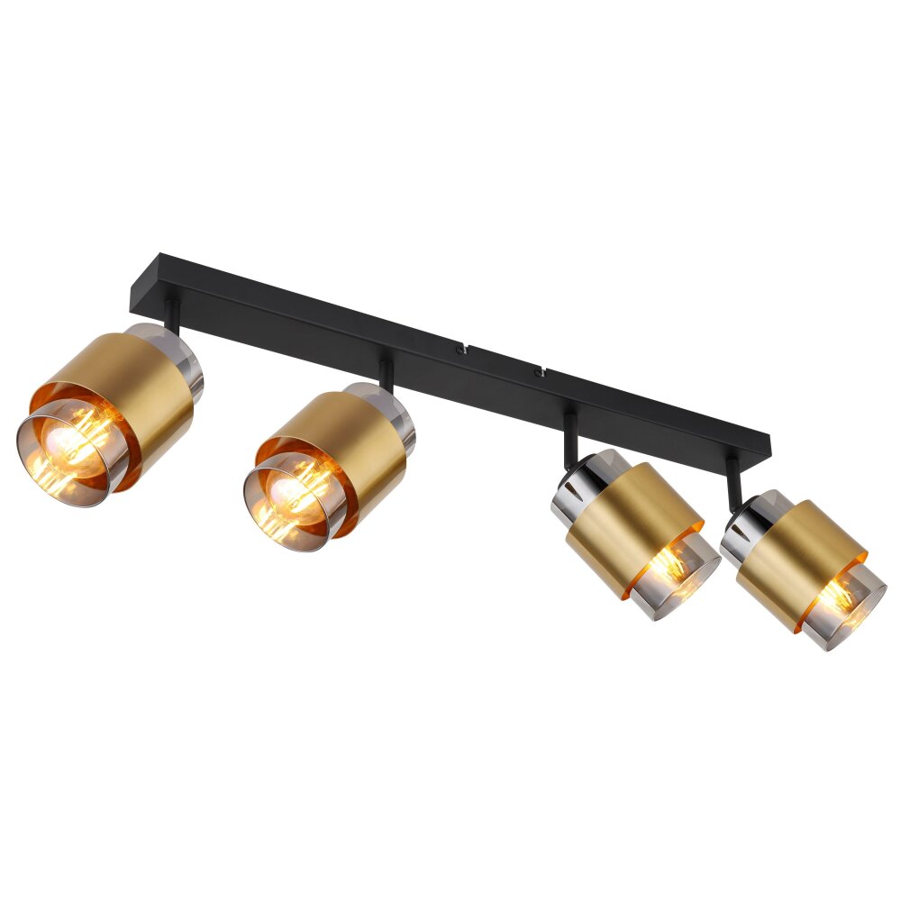 Globo MILLEY Deckenleuchte Messing, Schwarz, 4-flammig main product photo