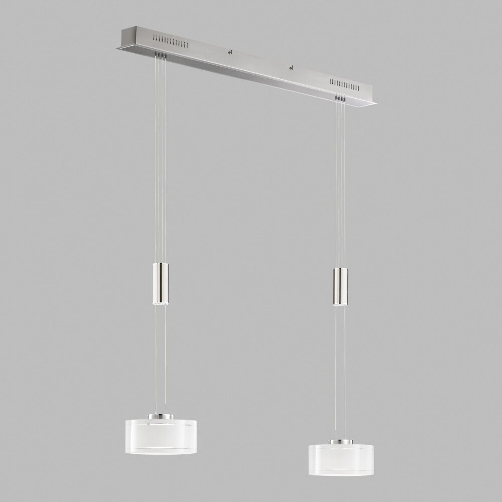 Fischer & Honsel Lavin Pendelleuchte LED Nickel-Matt, 2-flammig main product photo
