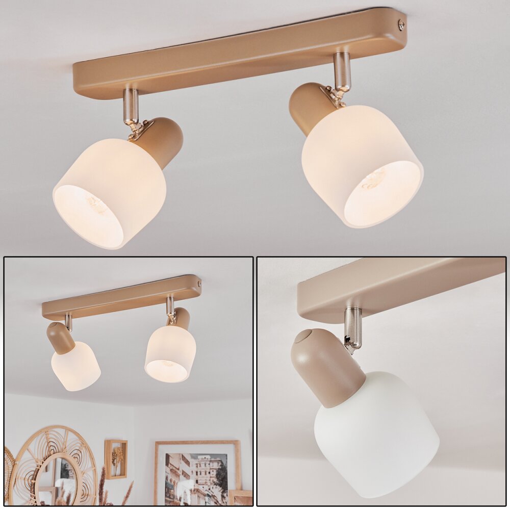 Sivol Deckenleuchte Nickel-Matt, Sandfarben, 2-flammig main product photo