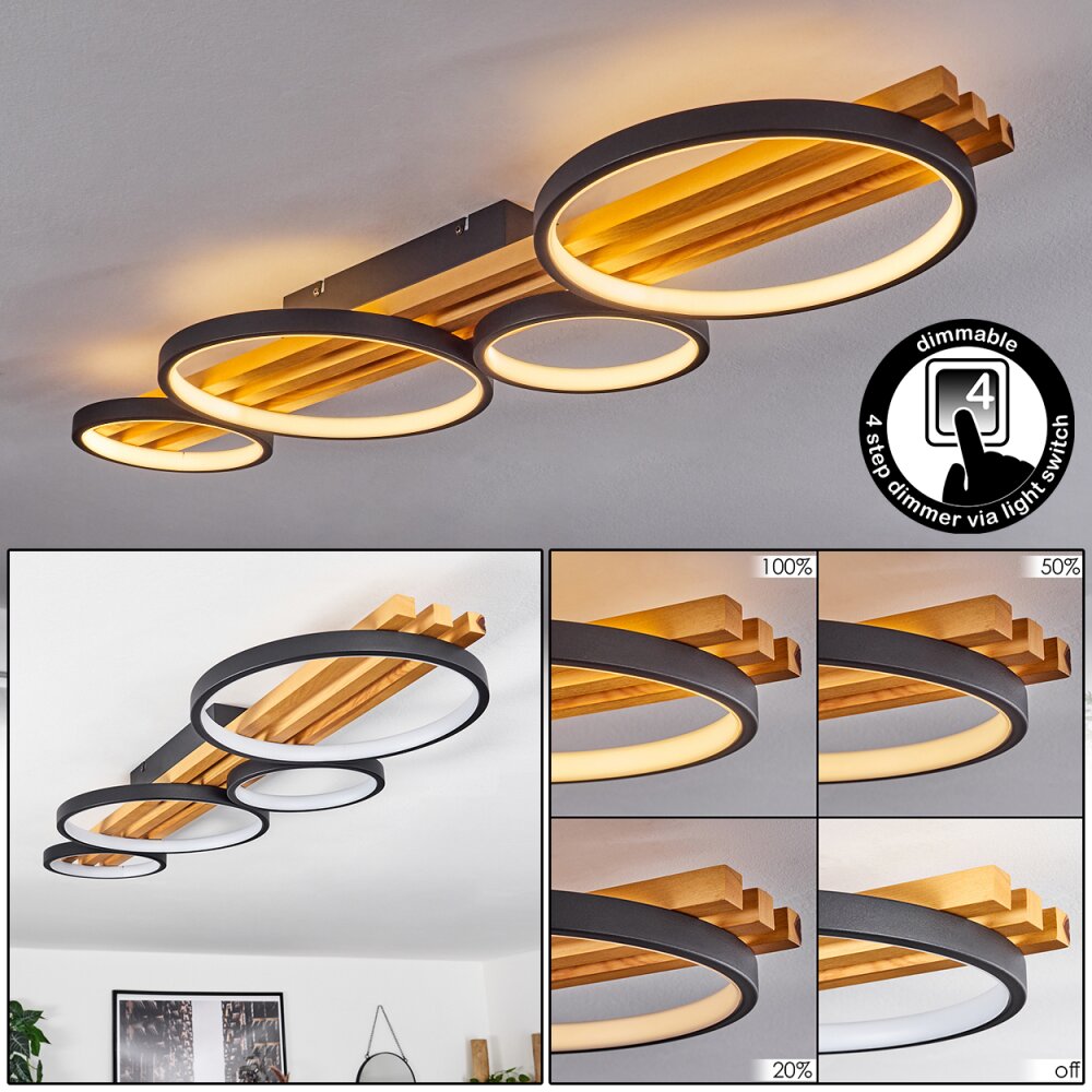 Rodekro Deckenleuchte LED Schwarz, 1-flammig main product photo